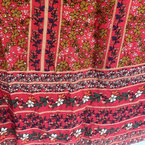 Jodifl V-neck Floral Midi Dress 3/4 Sleeve Side Skirs Bohemian Size Large - Picture 9 of 9